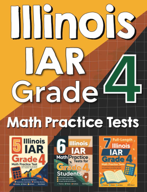 Illinois IAR Grade 4 Math Preparation Bundle cover