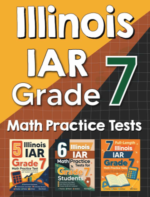 Illinois IAR Grade 7 Math Preparation Bundle cover