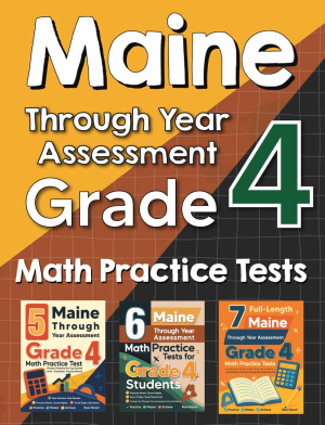 Maine Through Year Assessment Grade 4 Math Preparation Bundle cover