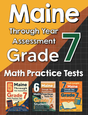 Maine Through Year Assessment Grade 7 Math Preparation Bundle cover