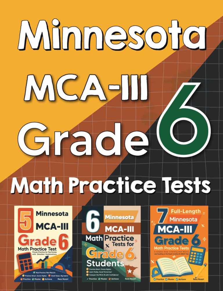Minnesota MCA-III Grade 6 Math Preparation Bundle cover