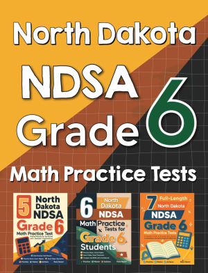 North Dakota NDSA Grade 6 Math Preparation Bundle cover