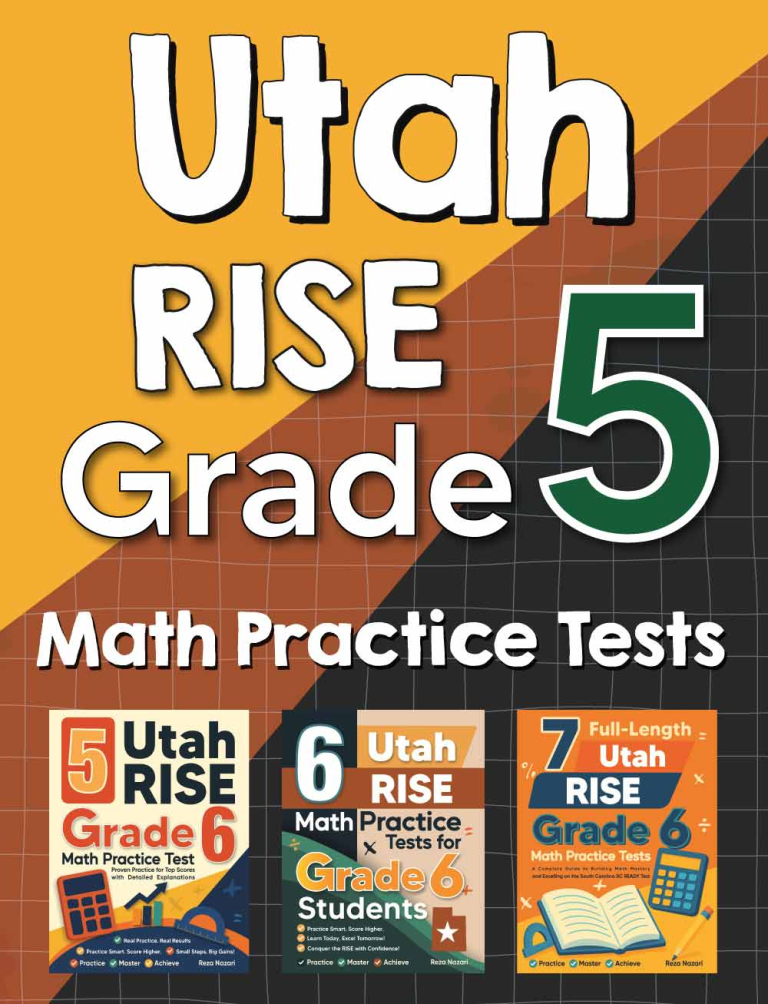 Utah RISE Grade 6 Math Preparation Bundle cover