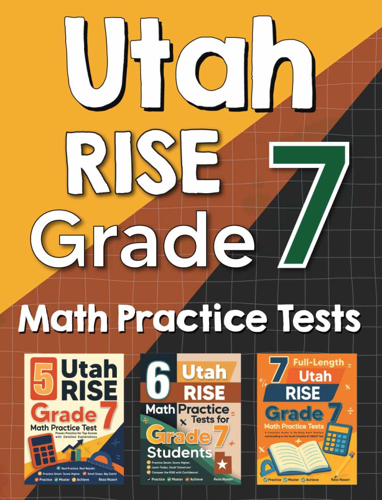 Utah RISE Grade 7 Math Preparation Bundle cover