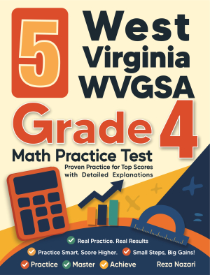 5 West Virginia WVGSA Grade 4 Math Practice Tests cover