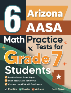 6 Arizona AASA Grade 7 Math Practice Tests cover