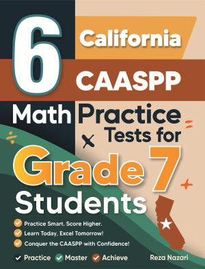 6 California CAASPP Grade 7 Math Practice Tests cover