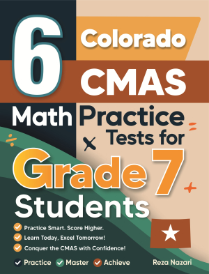 6 Colorado CMAS Grade 7 Math Practice Tests cover