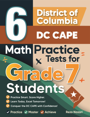 6 District of Columbia DC CAPE Grade 7 Math Practice Tests cover
