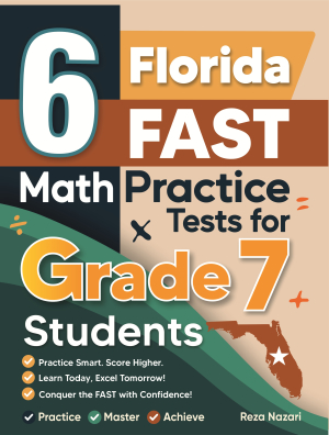 6 Florida FAST Grade 7 Math Practice Tests cover
