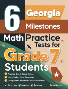 6 Georgia Milestones Grade 7 Math Practice Tests cover
