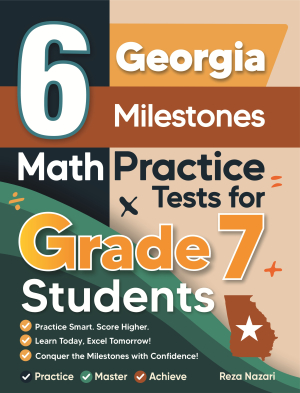6 Georgia Milestones Grade 7 Math Practice Tests cover