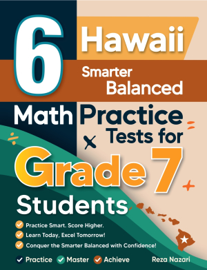 6 Hawaii Smarter Balanced Grade 7 Math Practice Tests cover