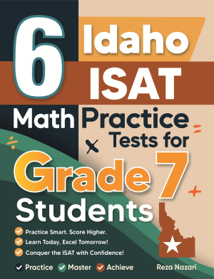 6 Idaho ISAT Grade 7 Math Practice Tests cover
