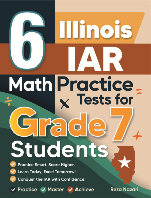 6 Illinois IAR Grade 7 Math Practice Tests cover