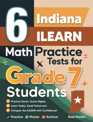 6 Indiana ILEARN Grade 7 Math Practice Tests cover