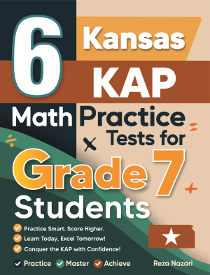 6 Kansas KAP Grade 7 Math Practice Tests cover