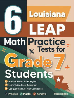 6 Louisiana LEAP Grade 7 Math Practice Tests cover