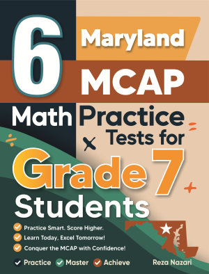 6 Maryland MCAP Grade 7 Math Practice Tests cover