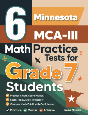 6 Minnesota MCA-III Grade 7 Math Practice Tests cover