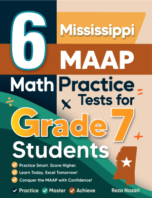 6 Mississippi MAAP Grade 7 Math Practice Tests cover