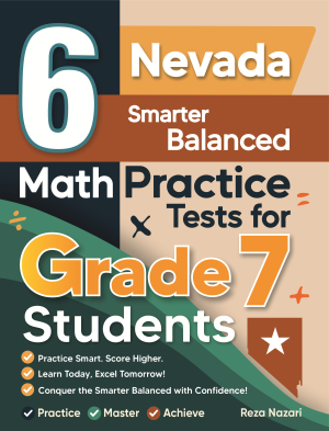6 Nevada Smarter Balanced Grade 7 Math Practice Tests cover