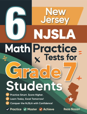 6 New Jersey NJSLA Grade 7 Math Practice Tests cover