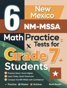 6 New Mexico NM-MSSA Grade 7 Math Practice Tests cover