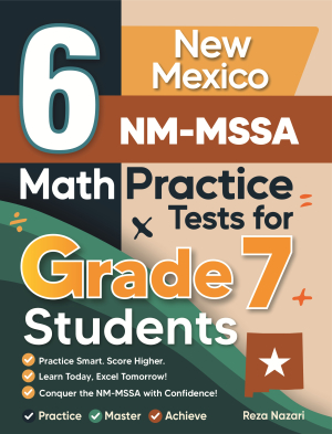 6 New Mexico NM-MSSA Grade 7 Math Practice Tests cover