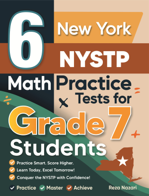 6 New York NYSTP Grade 7 Math Practice Tests cover