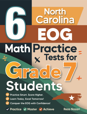 6 North Carolina EOG Grade 7 Math Practice Tests cover