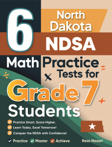 6 North Dakota NDSA Grade 7 Math Practice Tests cover