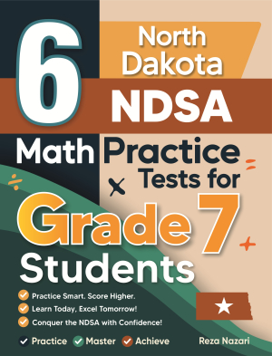 6 North Dakota NDSA Grade 7 Math Practice Tests cover