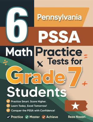 6 Pennsylvania PSSA Grade 7 Math Practice Tests cover