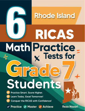 6 Rhode Island RICAS Grade 7 Math Practice Tests cover