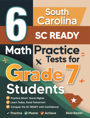6 South Carolina SC READY Grade 7 Math Practice Tests cover