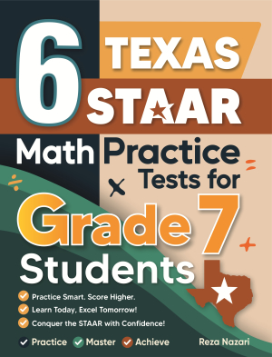 6 Texas STAAR Grade 7 Math Practice Tests cover