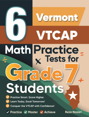 6 Vermont VTCAP Grade 7 Math Practice Tests cover