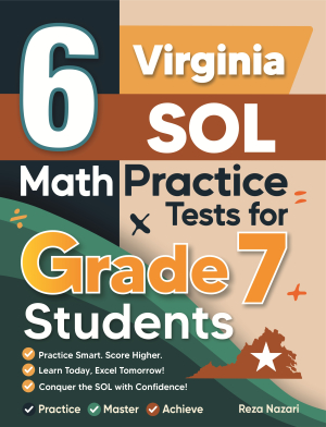 6 Virginia SOL Grade 7 Math Practice Tests cover
