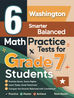 6 Washington Smarter Balanced Grade 7 Math Practice Tests cover