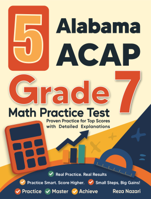 5 Alabama ACAP Grade 7 Math Practice Tests cover