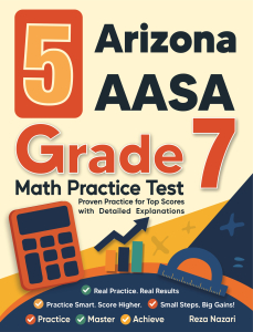 5 Arizona AASA Grade 7 Math Practice Tests cover
