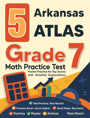 5 Arkansas ATLAS Grade 7 Math Practice Tests cover