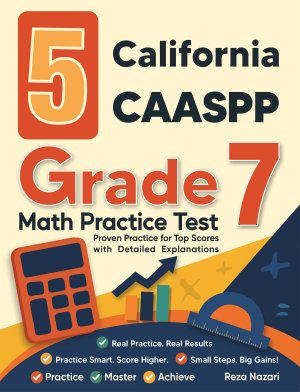 5 California CAASPP Grade 7 Math Practice Tests cover