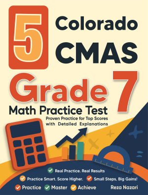 5 Colorado CMAS Grade 7 Math Practice Tests cover