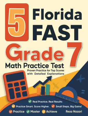 5 Florida FAST Grade 7 Math Practice Tests cover