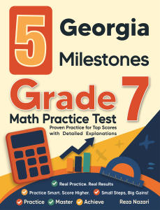 5 Georgia Milestones Grade 7 Math Practice Tests cover