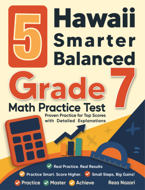 5 Hawaii Smarter Balanced Grade 7 Math Practice Tests cover