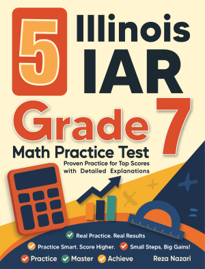 5 Illinois IAR Grade 7 Math Practice Tests cover