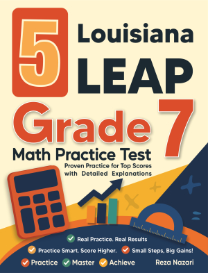 5 Louisiana LEAP Grade 7 Math Practice Tests cover